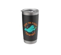Manatee Save The Floaty Potatoes Funny Chubby Mermaid Stainless Steel Insulated Tumbler