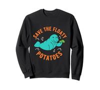 Manatee Save The Floaty Potatoes Funny Chubby Mermaid Sweatshirt