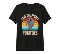 Manatee Save The Floaty Potatoes Sea Cow Funny Manatees Premium T-Shirt