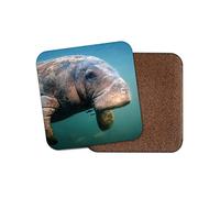 Manatee Sea Cow Coaster - Marine Mammal Ocean Life Underwater Sea #16859