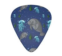 Manatee Unique Guitar Picks With Clear Prints And Multiple Thicknesses