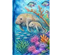 Manatee Watercolor Journal: A Sea Life Notebook for Thoughts & Dreams
