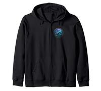 Manatee Whale Watcher Diver Dugong Family in Ocean Zip Hoodie
