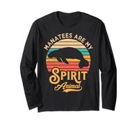 Manatees Are My Spirit Animal Vintage Marine Mammals Long Sleeve T-Shirt