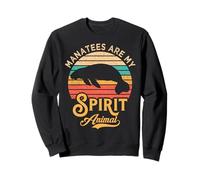 Manatees Are My Spirit Animal Vintage Marine Mammals Sweatshirt