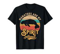 Manatees Are My Spirit Animal Vintage Marine Mammals T-Shirt