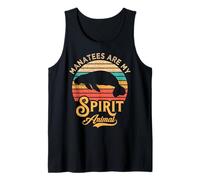 Manatees Are My Spirit Animal Vintage Marine Mammals Tank Top