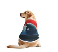 Manatees, Watch The Sunset Dog Shirt Vest Dog Clothes- Breathable Cooling for Big Dogs, Sun Protection Comfort Wear for Golden Retriever, Husky, Alaska Outdoor Activities 3X-Large