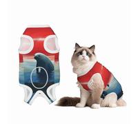 Manatees, Watch The Sunset Dog Surgery Suit Recovery Suit, Breathable Full Body Dog & Cat Surgical Suit with Cute Prints, Alternative to Cone for Spay Neuter Wound Care, Male & Female Pets X-Large