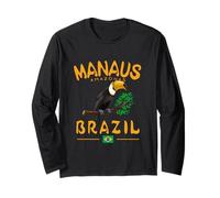 Manaus Toco Toucan Brazil Amazonas Rainforest Brazilian Flag Long Sleeve T-Shirt