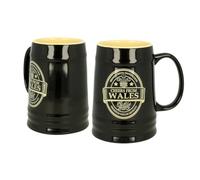 Manav Elgate Cheers from Wales Ceramic Stein | Traditional Beer Tankard with Sturdy Handle | Durable Ceramic Mug for Hot & Cold Drinks | Decorative Welsh Souvenir for Men, Women & Heritage Lovers