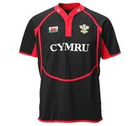 Manav Kids New Cooldry Welsh Wales Rugby Shirt - Premium Quality Cotton Top with Built-in Durability, Stylish Design, and Cooldry Breathable Fabric Black