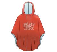 Manav Kids New Welsh Wales Dragon Red Rain Poncho Waterproof Lightweight Reusable For Emergency Drawstring Hood Ponchos for Children Rainwear For Hiking Traveling Cycling