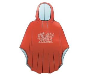 Manav New Welsh Wales Dragon Red Rain Poncho Waterproof Lightweight Reusable For Adult Emergency Drawstring Hood Ponchos Adults Rainwear For Hiking Traveling Cycling