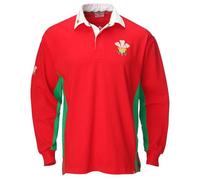Manav Tour Long Sleeve Welsh Rugby Shirt | Classic Heritage-Inspired Rugby Top with Traditional Design | Comfortable, Durable & Stylish Sportswear for Fans, Players, Travel & Everyday Casual Wear