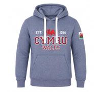 Manav Wales Cymru 1056 Hoodie | Premium Welsh Supporters Pullover with Bold Dragon & Heritage Print | Warm Fleece-Lined Cotton Blend Sweatshirt | Unisex Casual Streetwear & Rugby Fan Hoodie Blue