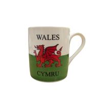Manav Wales Flag Mug | Classic White Ceramic Coffee & Tea Cup with Iconic Welsh Red Dragon Emblem | Durable, Microwave & Dishwasher Safe Souvenir | Everyday Kitchen Essential & Gift for Welsh Fans