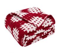 Manav Welsh Red Tapestry Blanket Throw - Traditional Wales Inspired Red Woven Style Pattern, Cosy Sofa Bed Cover, Cymru Heritage Home Décor Blanket, Welsh Gift & Travel Throw
