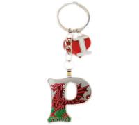 Manav Welsh Souvenir Alphabet Keyrings Wales Dragon Flag Red Heart Cymru (P)