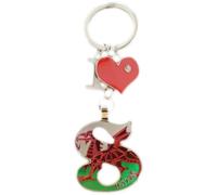 Manav Welsh Souvenir Alphabet Keyrings Wales Dragon Flag Red Heart Cymru (S)