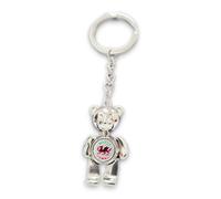 Manav Welsh Souvenir Keyrings Wales Charm Bottle Opener Round Glitter Keyring Dragon Daffodil Rugby Sheep Cymru Flag (Wales Teddy Dragon Keyring)