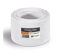 MANAX Speaker Cable 2 x 1.5 mm2 White 20 m Ring