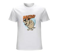 MANBAO Muttley Mens Tshirt Wacky Races Dastardly and Muttley Sidekick Cartoon Dog Fictional Size XL White