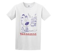 MANBAO Yardbirds The Yardbirds Mens Round Neck Cotton T Shirts Size M White