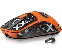 MANBASNAKE Attack Shark X3 Wireless Gaming Mouse, 49g Triple Mode Ergonomic Computer Mouse, PAW3395 26K DPI Sensor, 200h Battery Life, Griptape, Programmable Buttons for PC/Laptop/Mac (Orange)