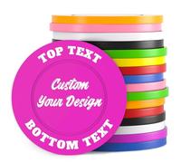 MANBATTLE 100 Custom Poker Chips, 37MM Bar Drink Token Chips Personalized Logo, Image or Text, Double Sided Full Color Print Custom Tokens for Bar, Party, Poker Games, Casino Night