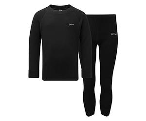 Manbi Steiner Kids Soft-Tec Active Thermal Sets (Black, 5/6yrs)