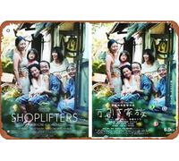 Manbiki Kazoku Shoplifters Movie Japanese Film Art Vintage Funny Tin Sign Metal Tin Sign 8X12 Inch for Cafe Bar Bedroom Wall Decorative