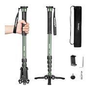 Manbily A-222 Camera Monopod with Feet, 5 Sections, 170cm, Max Load 7kg, Monopods for Cameras Extendable Portable Travel Aluminum for DSLR Canon Nikon Sony Video Camcorder (Olive Green)