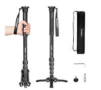 Manbily A-222 Monopods for Cameras with Feet, 5 Sections, 170cm, Max Load 7kg, Camera Monopod Extendable Portable Travel Aluminum for DSLR Canon Nikon Sony Video Camcorder (Grey)