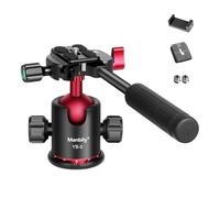 Manbily Ball Head with Handle 36mm for Tripod Monopod, Metal Aluminum Ballhead Mount 360° Panoramic Photography Head Arca Swiss Quick Release Plate*2, 3/8" & 1/4" Screw for DSLR Camera Phone Camcorder