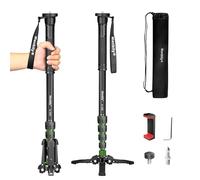 Manbily Camera Monopod with Feet 5 Sections 67-in 170cm Extendable Portable Travel Aluminum Monopod with Removable Tripod Stand Base for DSLR Canon Nikon Sony Video Camcorder Max Load 15.5lbs(A-222)