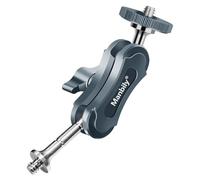 Manbily Mini Magic Arm Aluminum Dual 1/4" Screw Max Load 20kg Vertical 180°&Horizontal 360° CNC Process Universal Compatibility for DSLR Camera/Telephoto Lens/Tripod/Phone Clip/Cage Rig Kit/Fill Light