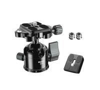 Manbily Q-28 Mini Tripod Ball Head Low-profile Mount for Monopods Shooting Tripods, Metal Aluminum Ballheads Max 10KG, 360° Panoramic with Dual U-Slot Arca-Swiss QR-Plate*2, 3/8" & 1/4" for DSLR Phone