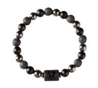 MANBOZIXi Men Natural Stone Bracelet, Womens Gemstone Bracelet, Zodiac Signs Moitv, Lava Stone Bracelets, Gemini