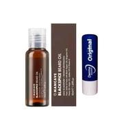 ManC@ve Blackspice Beard Oil,with Argon & Hemp Oil,Vegan Friendly 50mL Travel Size With Free Original Lip Balm