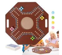 Manćała Board Game - Wood, Peg Board Beads Games, Multiplayer Jackaroo Table Games Set | Family Entertainment Pinball Style Strategy Play For Students Parents Friends