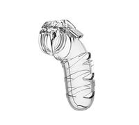 ManCage Model 05 Chastity 5.5" Cock Cage Clear Penis Restraint Device Lock Male