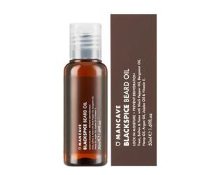 ManCave Blackspice Beard Oil, Softening Blend of Oils to Treat and Tame your Beard, With Argan Oil, Bergamot Oil and Hemp Oil, Encourages Beard Growth, Vegan Friendly, Made in the UK, 50 ml