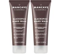 ManCave Blackspice Beard Wash, Refreshes and Cleanses Beard and Underneath Skin, With Jojoba Oil and Hemp Oil, Combat Beard Itch and Flakiness, Vegan Friendly, Made in the UK, 100 ml (Pack of 2)