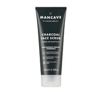 ManCave Charcoal Face Scrub 100ml for Men, Exfoliate & Smooth Skin, Dermatlogically Tested, Natural Formulation, Vegan Friendly and Cruelty Free, Tube made from Recycled Plastics, Made in England