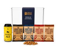 Mancave Essentials with 4 x Shropshire Scratchings - Traditional Old English, Salt & Cider Vinegar, Thai Sweet Chilli and Sweet Maple Flavours with Enville Ale - from GREAT BRITISH TRADING LIMITED
