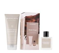 ManCave Hinoki Wood Men's Fragrance Gift Set, 50ml Hinoki Eau de Toilette, 200ml Hinoki Shower Gel, Natural Woody Men's Perfume Set, Fragrance Set, fragrance kit for him