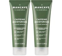 ManCave Natural Caffeine Moisturiser 100ml, Helps Reduce Signs of Fatigue, with UV Absorbers, Suitable for all Skin Types, Dermatologically Tested, Vegan, Made in England, Packaging May Vary