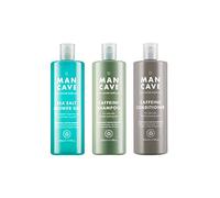 ManCave Sea Salt Shower & Hair Trio 500ml, Mens Grooming Set