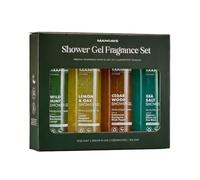 Mancave Men's Ultra-Premium Shower Gel Fragrance Gift Set, Featuring 4 x 500ml Natural Sulphate Free Shower Gels: Wild Mint, Lemon & Oak, Cedarwood and Sea Salt fragrances, Vegan Friendly